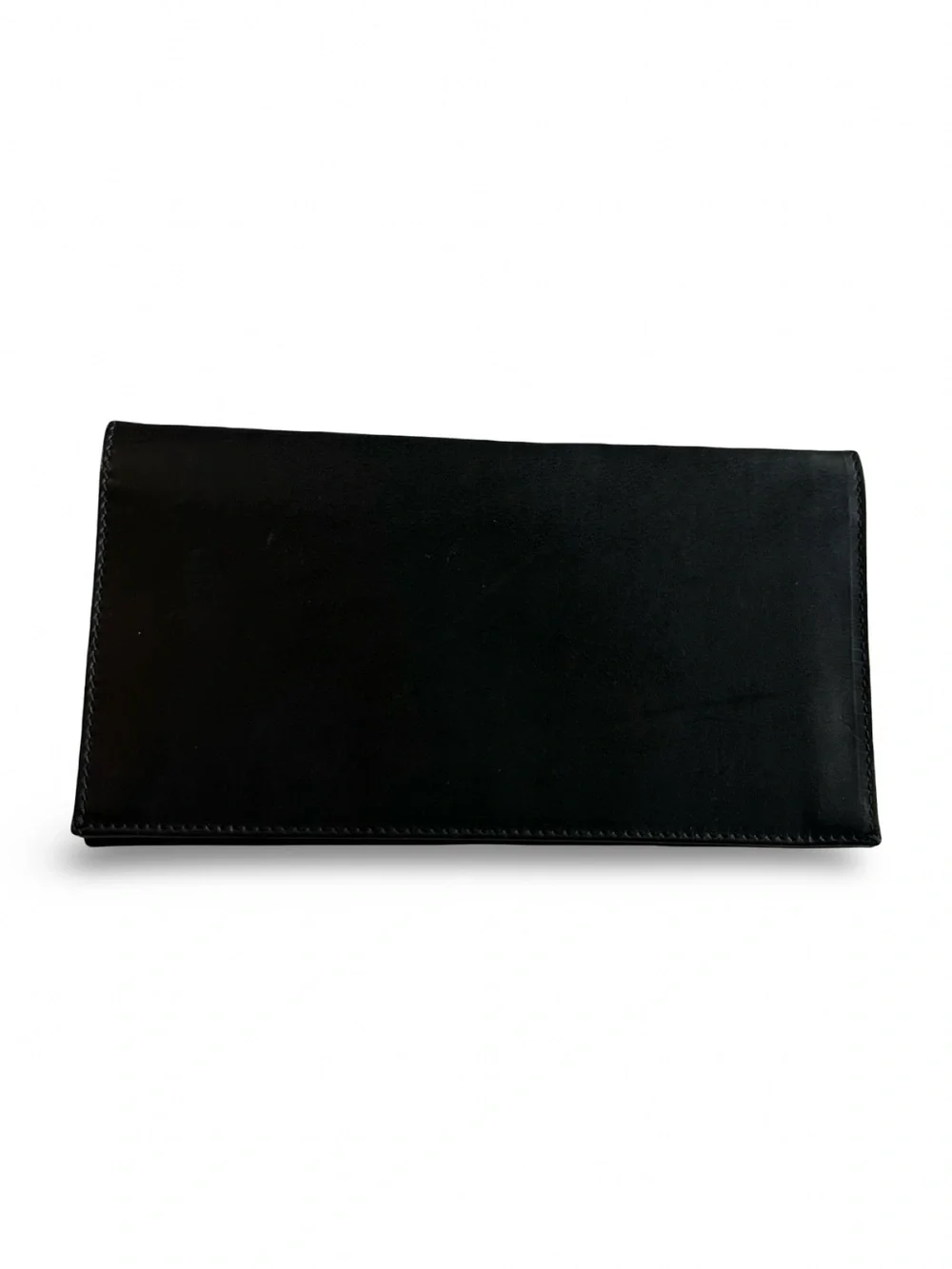 Calvin Klein Premium made in Spain Black Embossed Leather Long Wallet Unisex